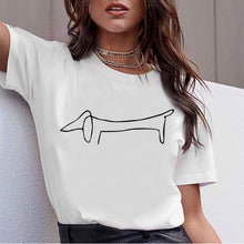 Load image into Gallery viewer, Dachshund Pug Teckel Funny T Shirt Women Harajuku Cute French Bulldog Frances German Shepherd T-shirt Pit Bull Tshirt Top Female