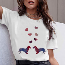 Load image into Gallery viewer, Dachshund Pug Teckel Funny T Shirt Women Harajuku Cute French Bulldog Frances German Shepherd T-shirt Pit Bull Tshirt Top Female