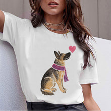 Load image into Gallery viewer, Dachshund Pug Teckel Funny T Shirt Women Harajuku Cute French Bulldog Frances German Shepherd T-shirt Pit Bull Tshirt Top Female