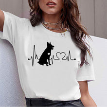 Load image into Gallery viewer, Dachshund Pug Teckel Funny T Shirt Women Harajuku Cute French Bulldog Frances German Shepherd T-shirt Pit Bull Tshirt Top Female