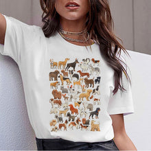 Load image into Gallery viewer, Dachshund Pug Teckel Funny T Shirt Women Harajuku Cute French Bulldog Frances German Shepherd T-shirt Pit Bull Tshirt Top Female